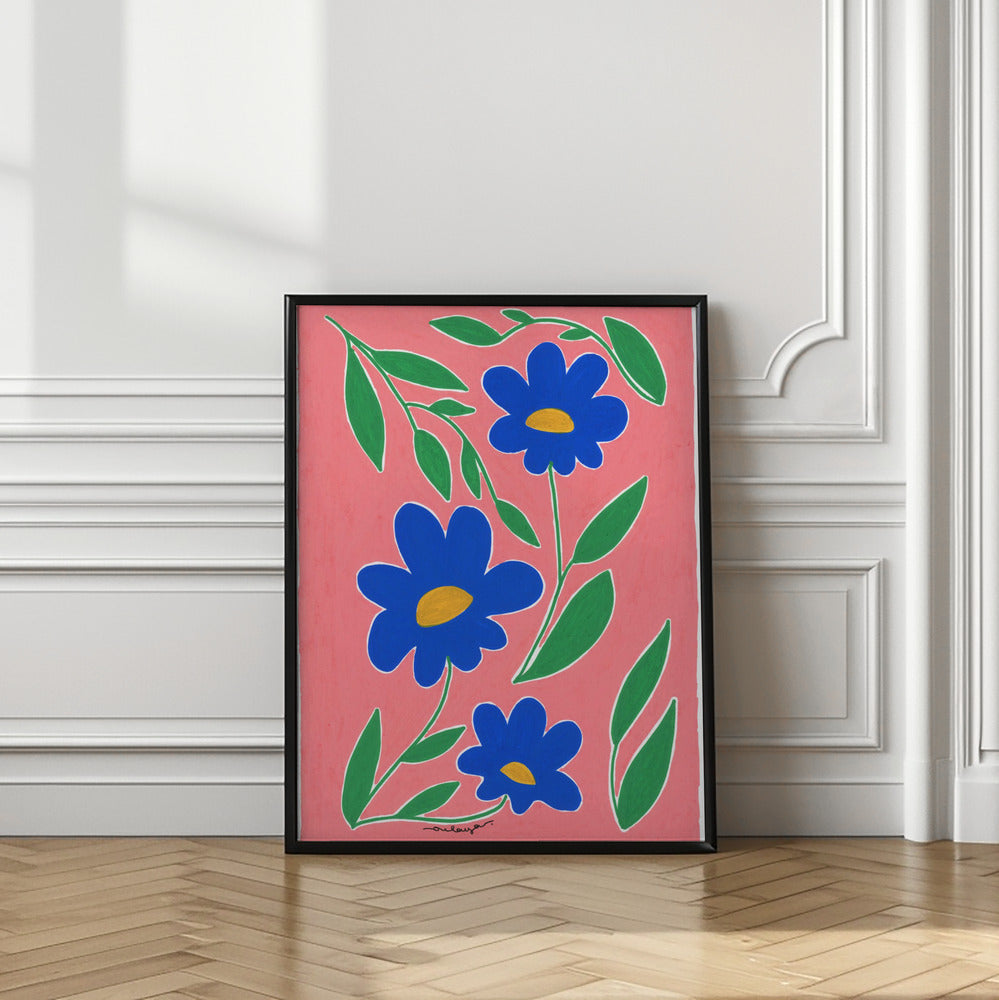 wall-art-print-canvas-poster-framed-Majorelle Composition , By Oulaya Kebbaj-2