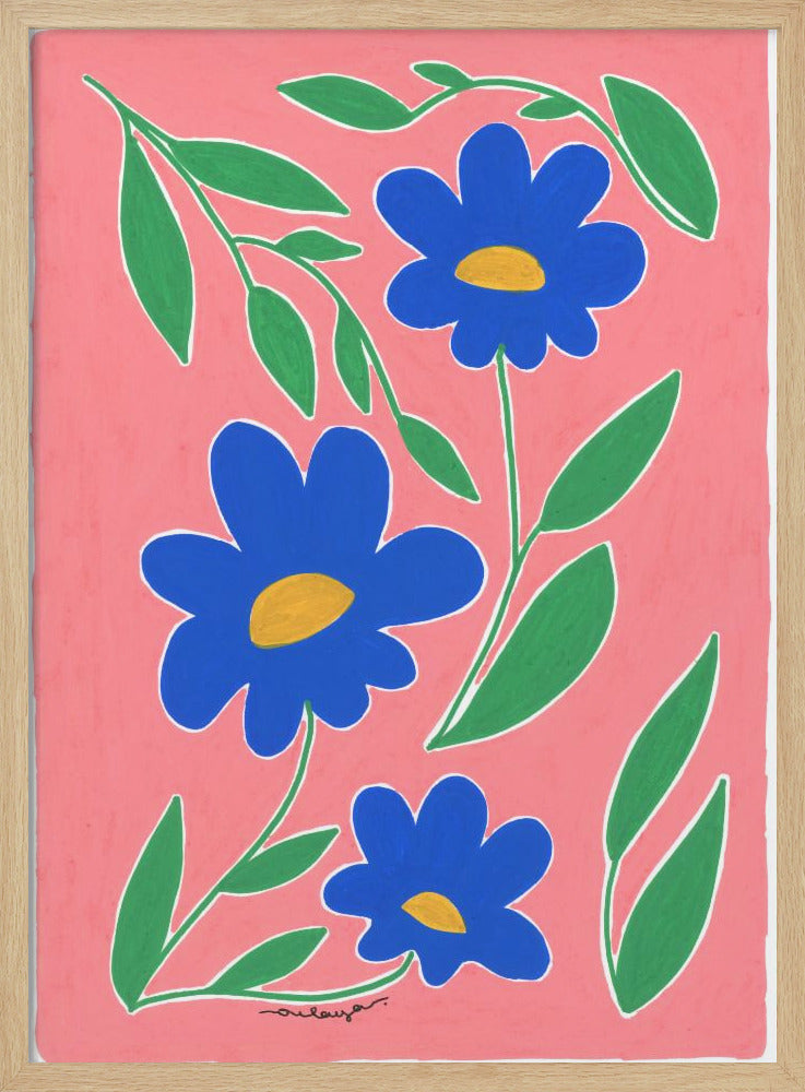 wall-art-print-canvas-poster-framed-Majorelle Composition , By Oulaya Kebbaj-4