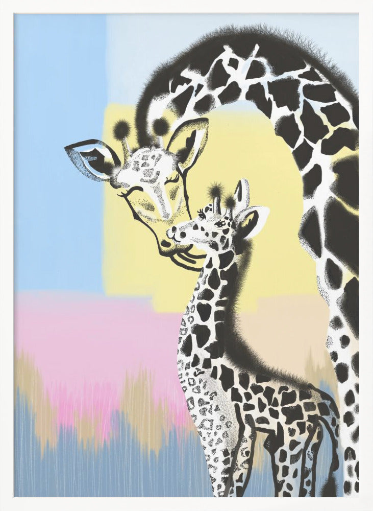 wall-art-print-canvas-poster-framed-Mama Giraffe and Baby , By Art by the Ocean-5