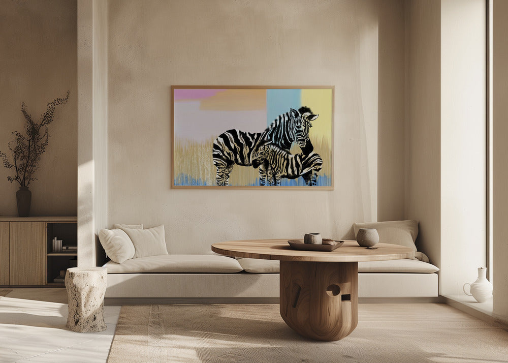 wall-art-print-canvas-poster-framed-Mama Zebra and Baby , By Art by the Ocean-8