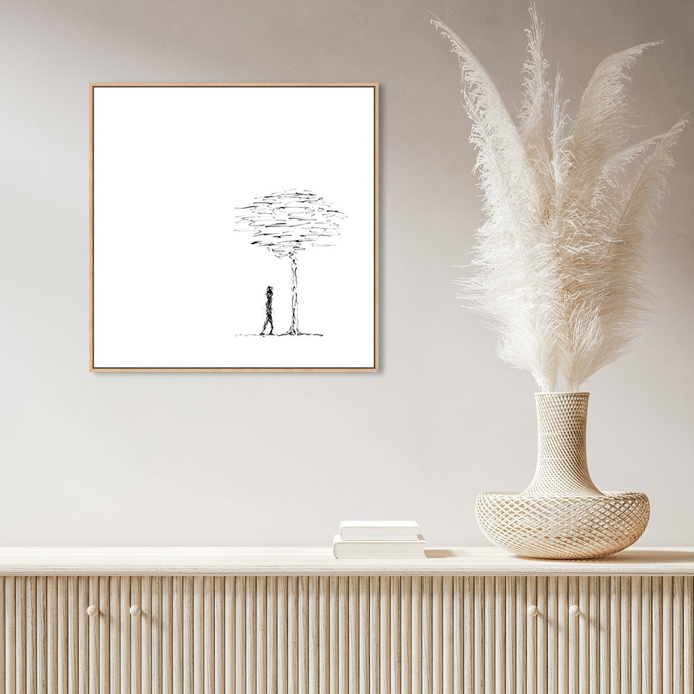 wall-art-print-canvas-poster-framed-Man And Tree-by-Danushka Abeygoda-Gioia Wall Art