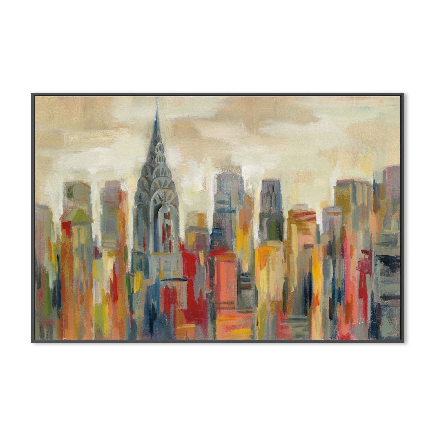wall-art-print-canvas-poster-framed-Manhattan, The Chrysler Building-by-Silvia Vassileva-Gioia Wall Art