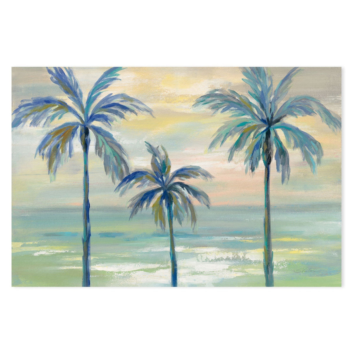 wall-art-print-canvas-poster-framed-Marine Layer Palms , By Silvia Vassileva-GIOIA-WALL-ART