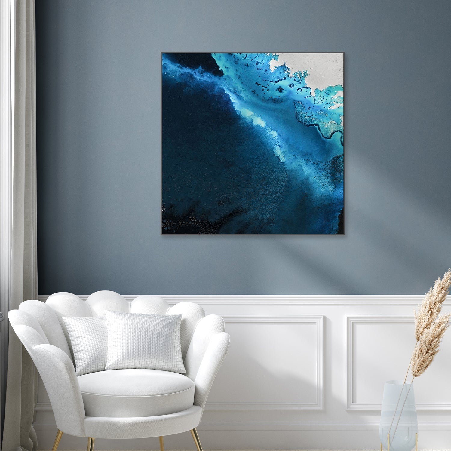 wall-art-print-canvas-poster-framed-Maritime Majesty Square, Style A , By Petra Meikle-7