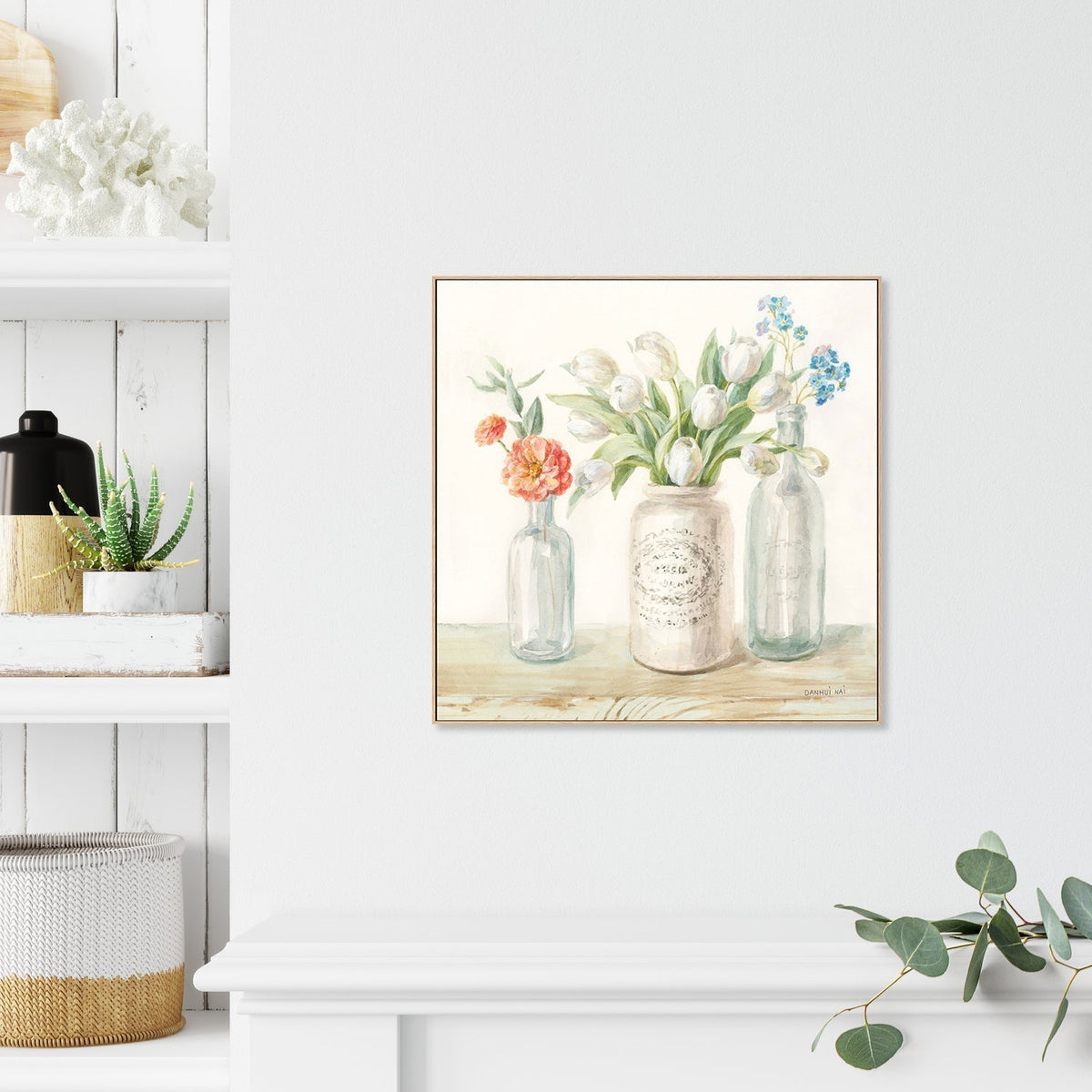 wall-art-print-canvas-poster-framed-Marmalade Flowers, Style B-by-Danhui Nai-Gioia Wall Art