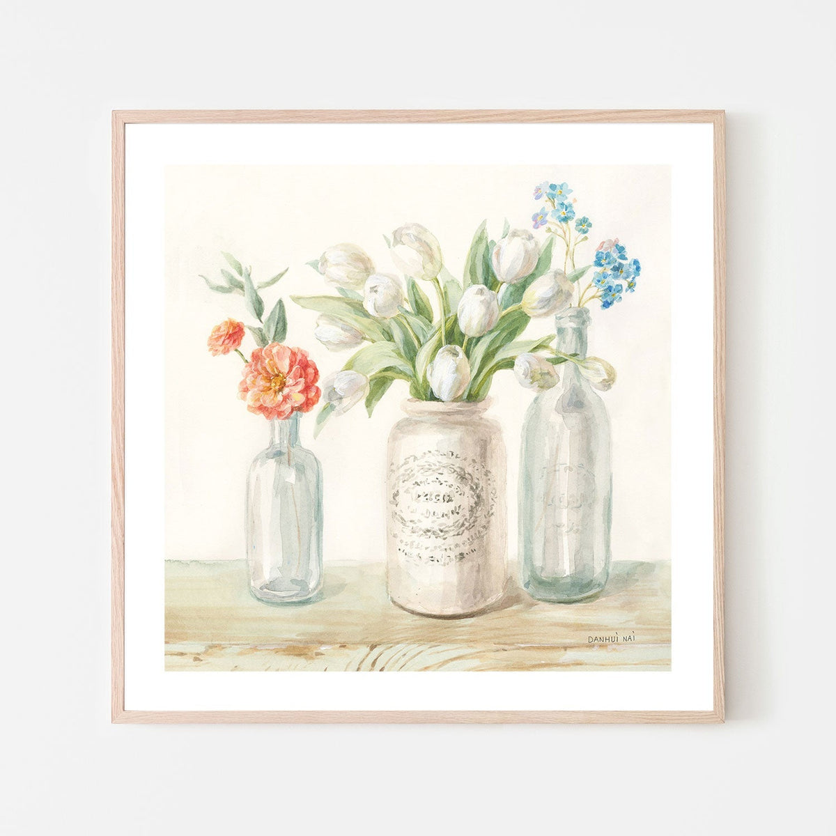 wall-art-print-canvas-poster-framed-Marmalade Flowers, Style B-by-Danhui Nai-Gioia Wall Art
