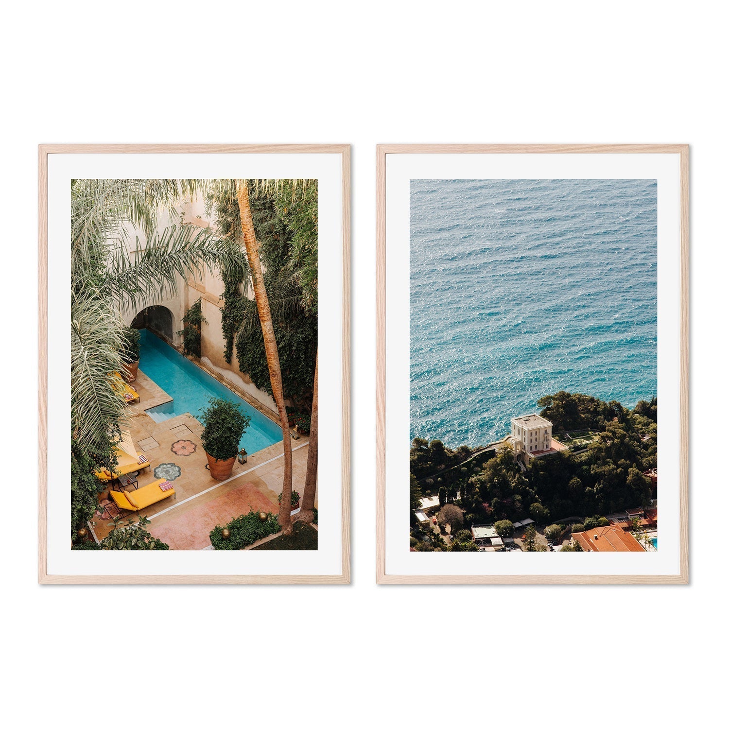 wall-art-print-canvas-poster-framed-Marrakech and Cote D'Azure, Set Of 2-by-Jovani Demetrie-Gioia Wall Art