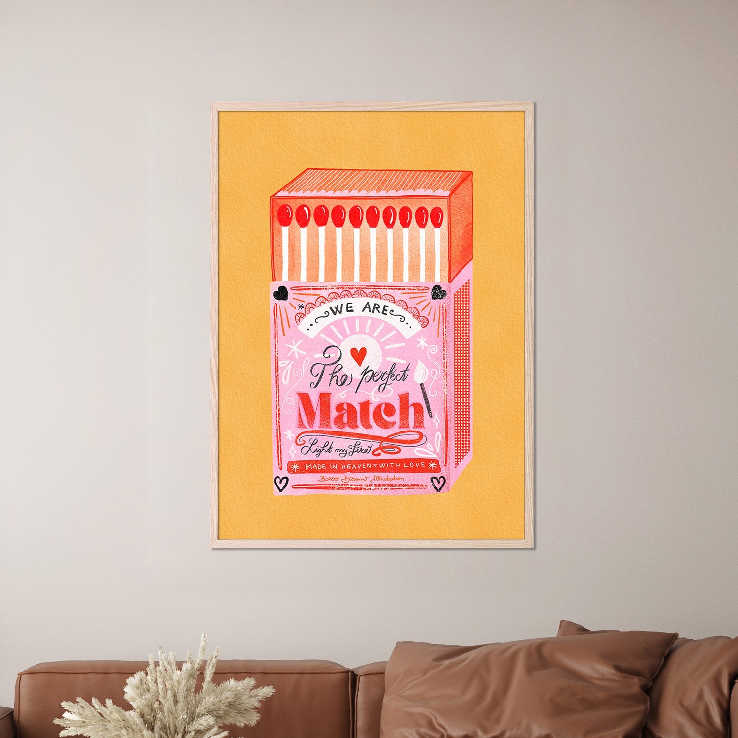 wall-art-print-canvas-poster-framed-Match Box - The Perfect Match, Style B-2