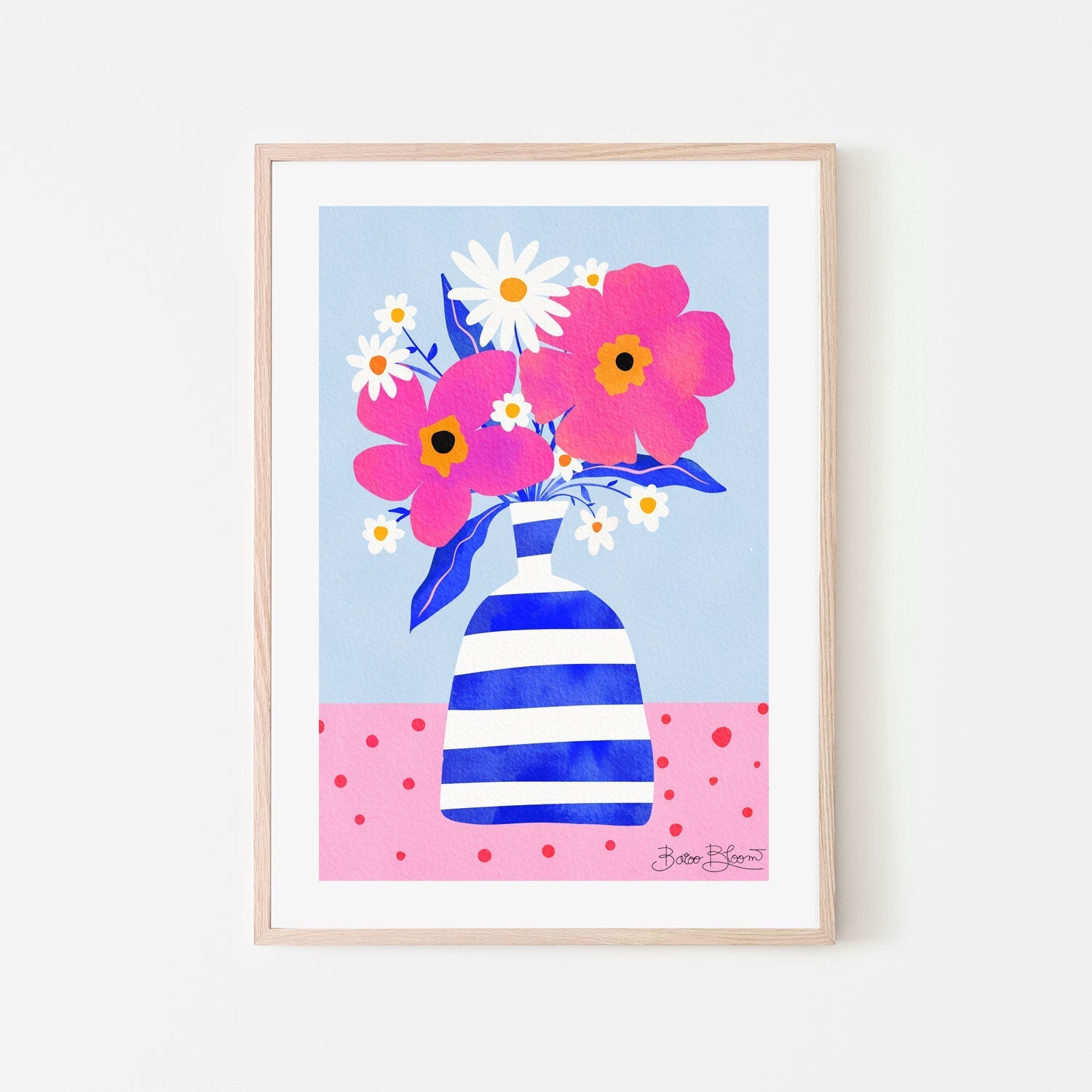 wall-art-print-canvas-poster-framed-Maximalist Flower Vase-6