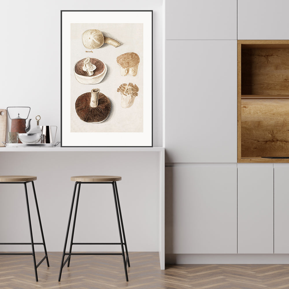wall-art-print-canvas-poster-framed-Meadow Mushrooms-GIOIA-WALL-ART