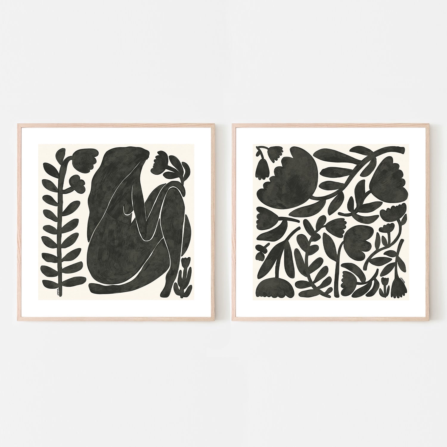 wall-art-print-canvas-poster-framed-Meet Me In The Garden & Songs Of Bloom, Set Of 2 , By Andelle Art-6