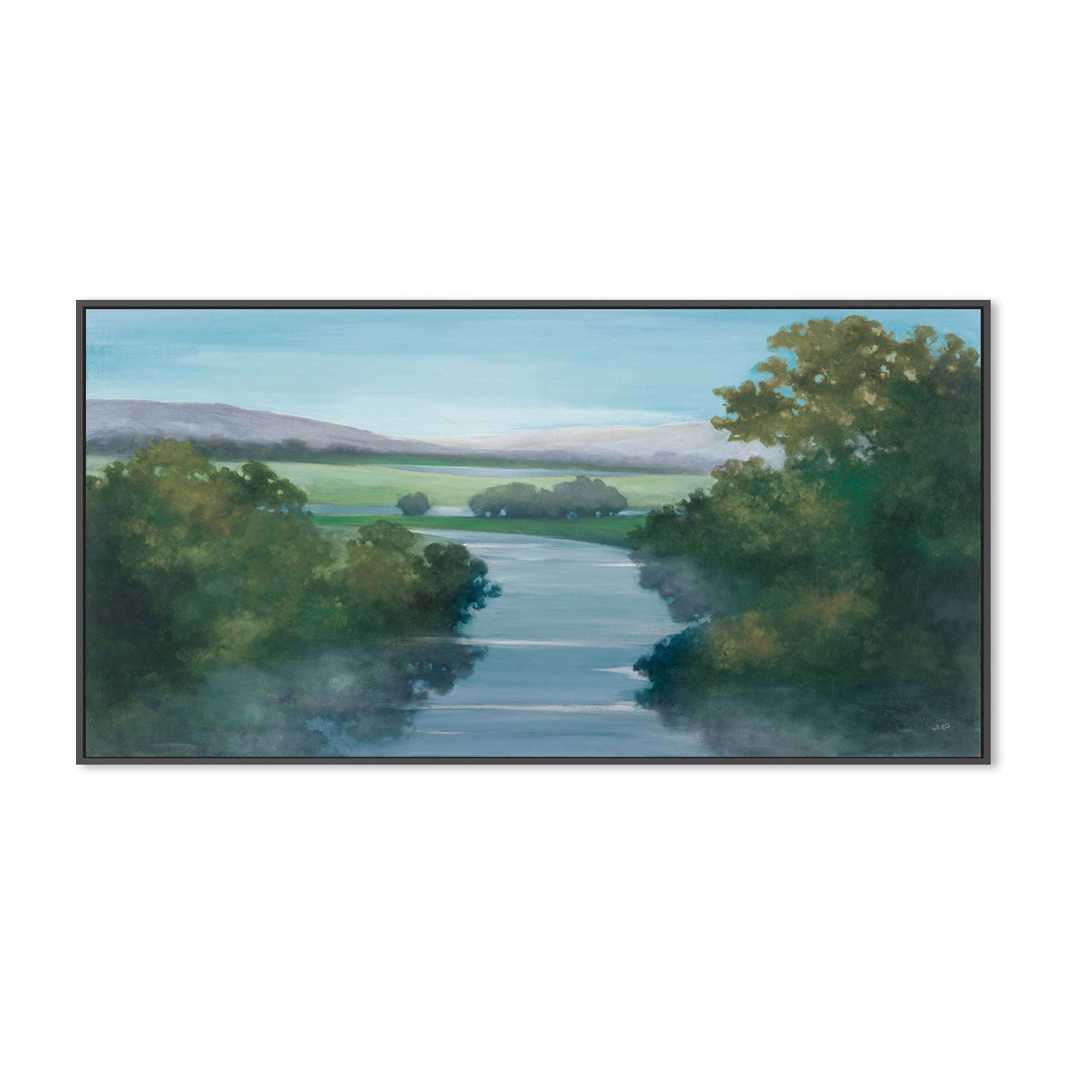 wall-art-print-canvas-poster-framed-Mercy of the Moon Blue-by-Julia Purinton-Gioia Wall Art