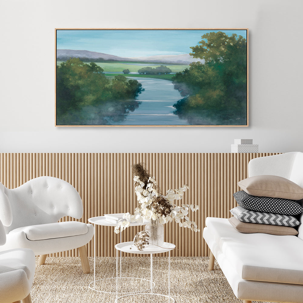 wall-art-print-canvas-poster-framed-Mercy of the Moon Blue-by-Julia Purinton-Gioia Wall Art