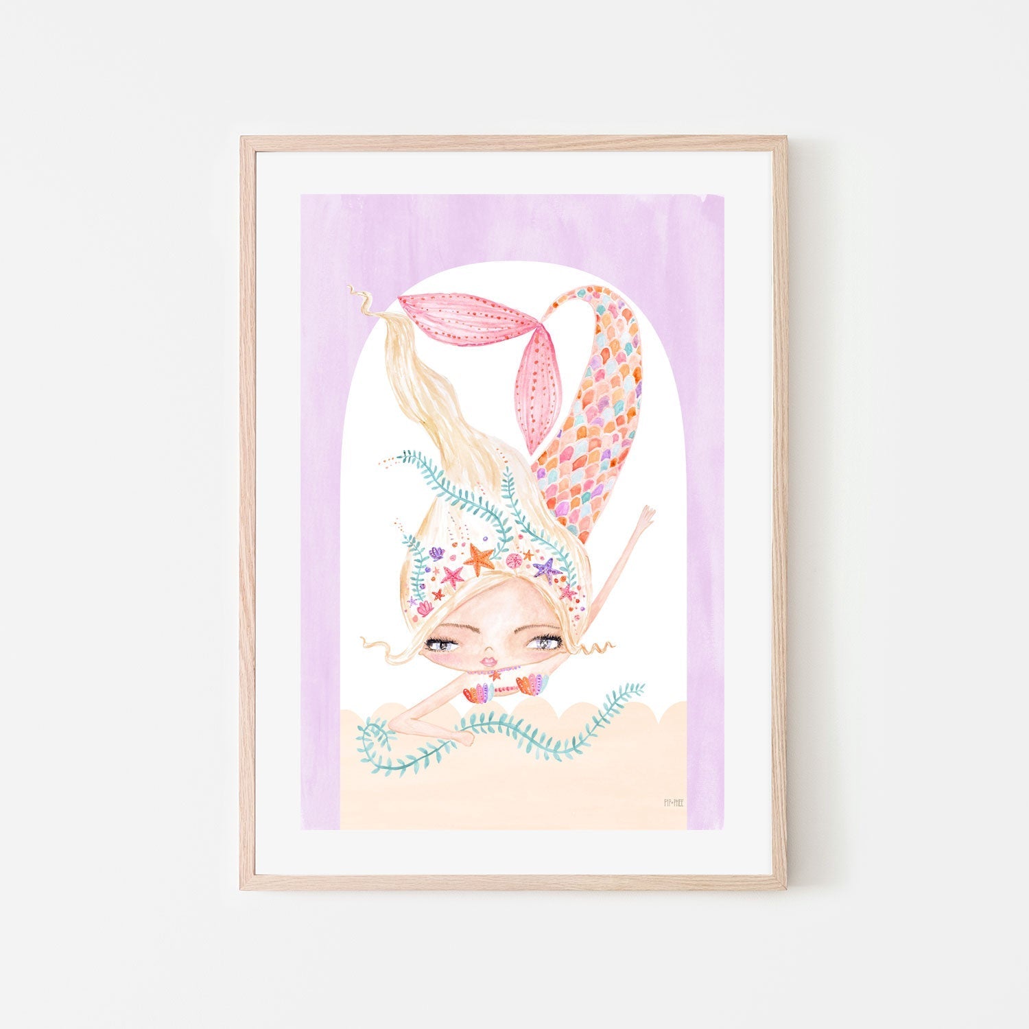wall-art-print-canvas-poster-framed-Mermaid Dive , By Pip and Phee-6