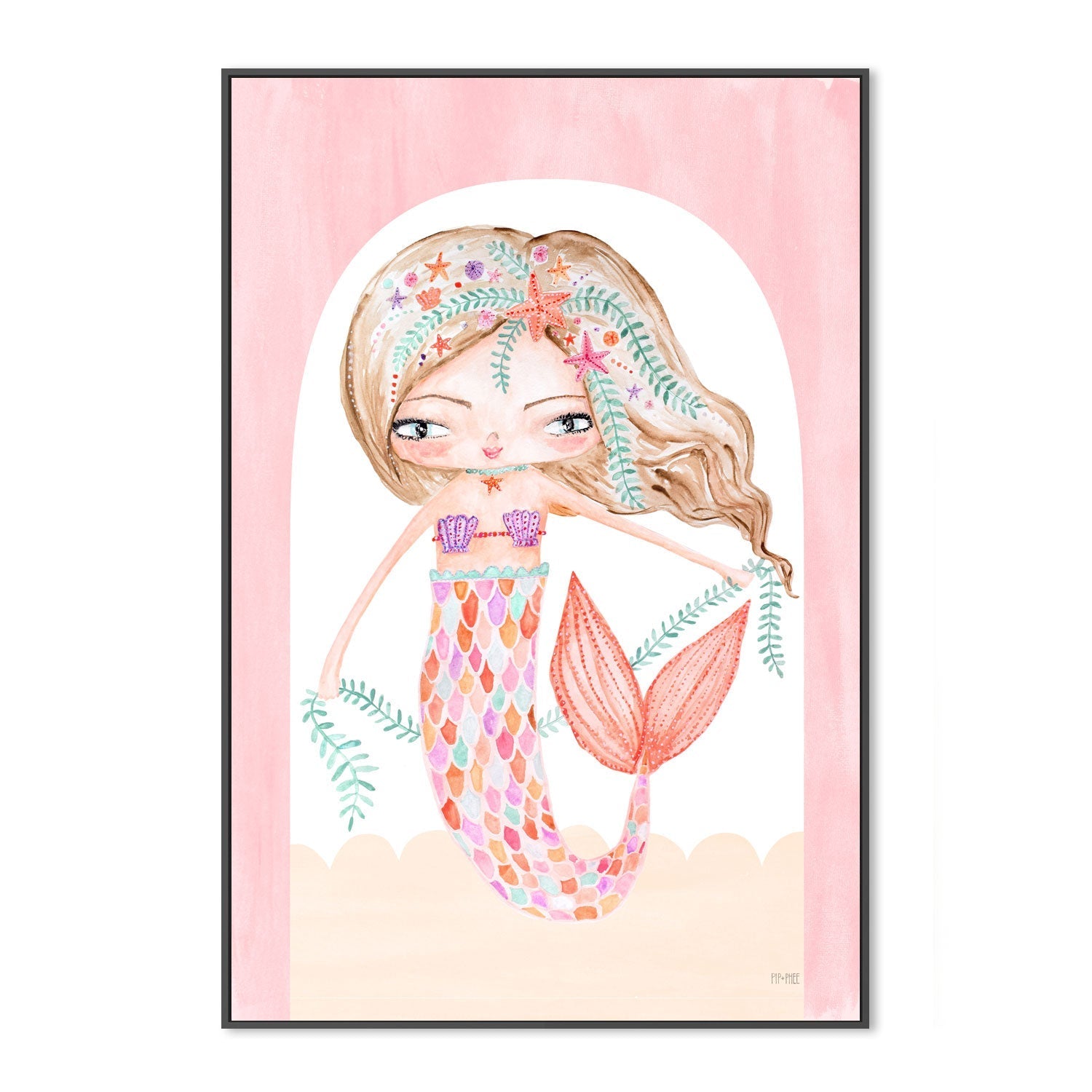 wall-art-print-canvas-poster-framed-Mermaid Reef , By Pip and Phee-3