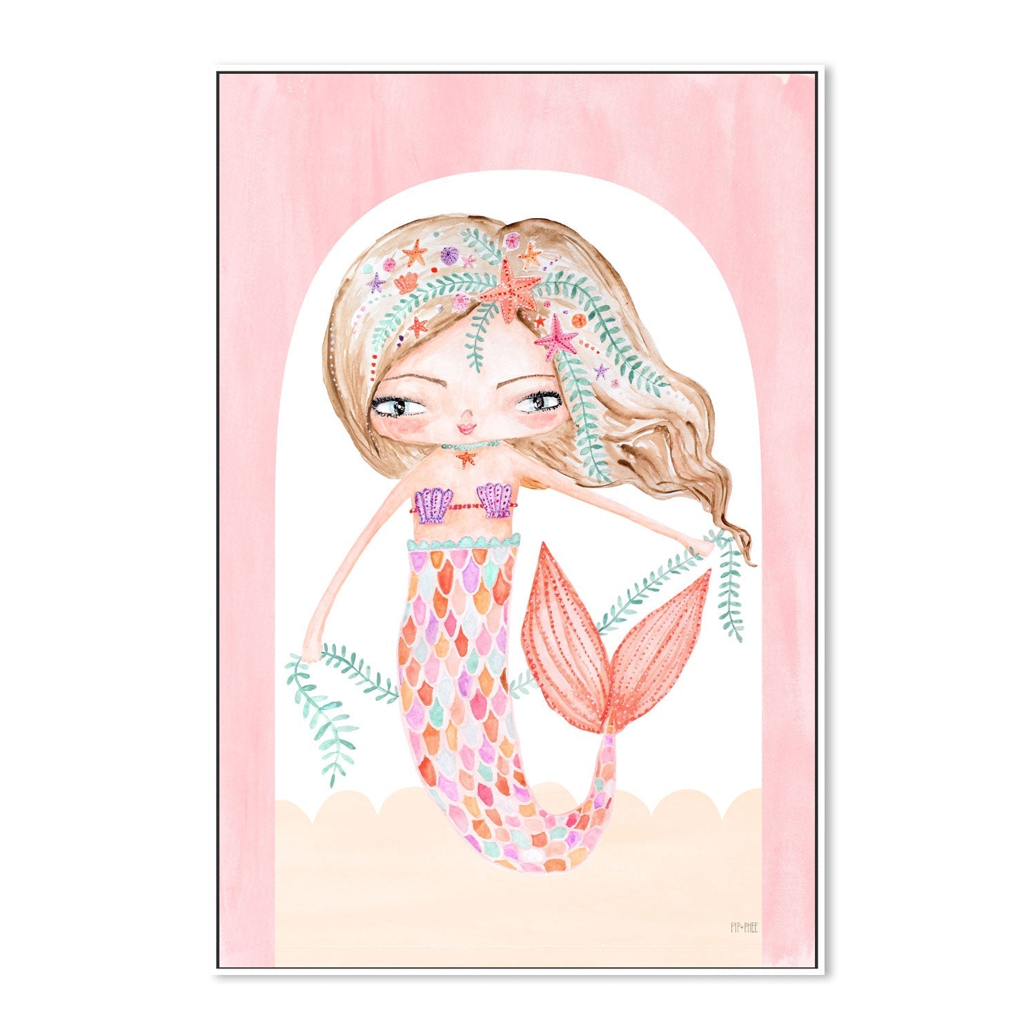 wall-art-print-canvas-poster-framed-Mermaid Reef , By Pip and Phee-5