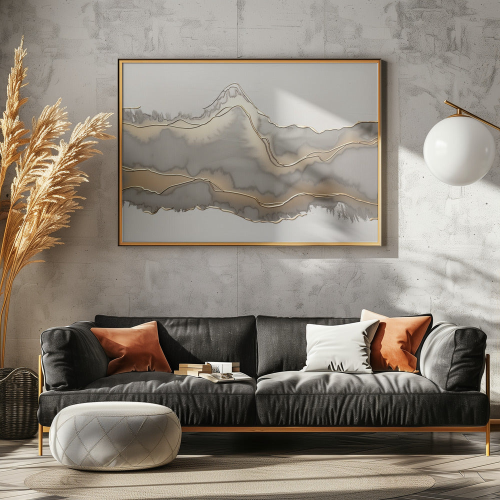 wall-art-print-canvas-poster-framed-Metallic landscape nº4 , By Alma-3