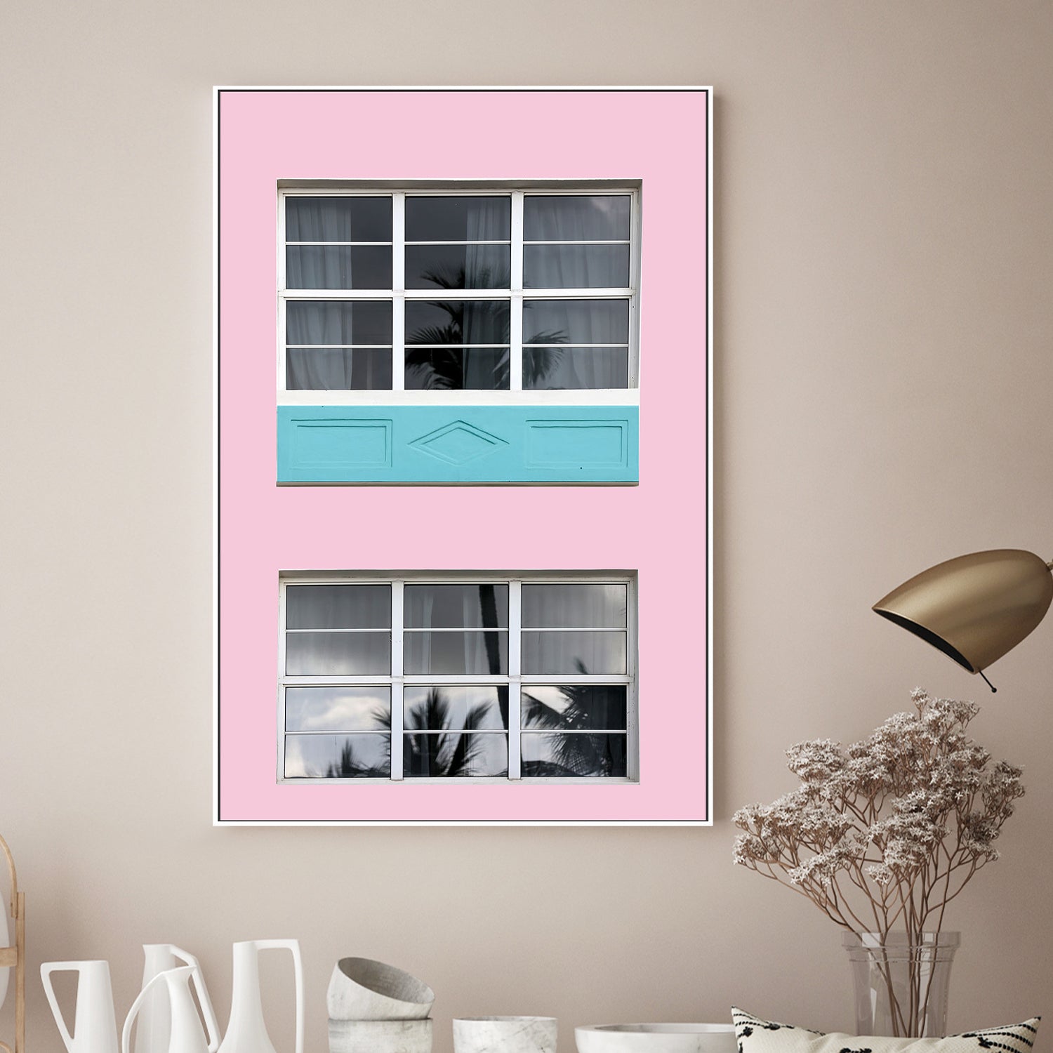 wall-art-print-canvas-poster-framed-Miami Reflections , By Peter Dulis-2