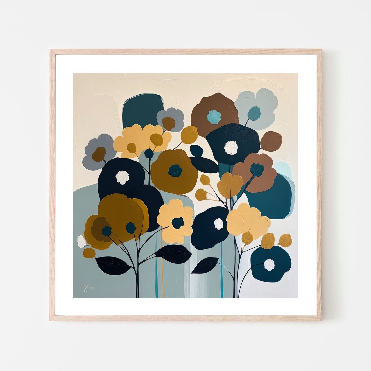 wall-art-print-canvas-poster-framed-Mid Century Bouquet , By Bella Eve-GIOIA-WALL-ART