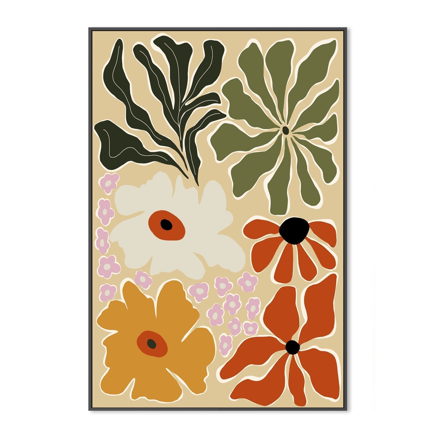 wall-art-print-canvas-poster-framed-Mid-century Bouquet , By Miho Art Studio , By Miho Art Studio-3