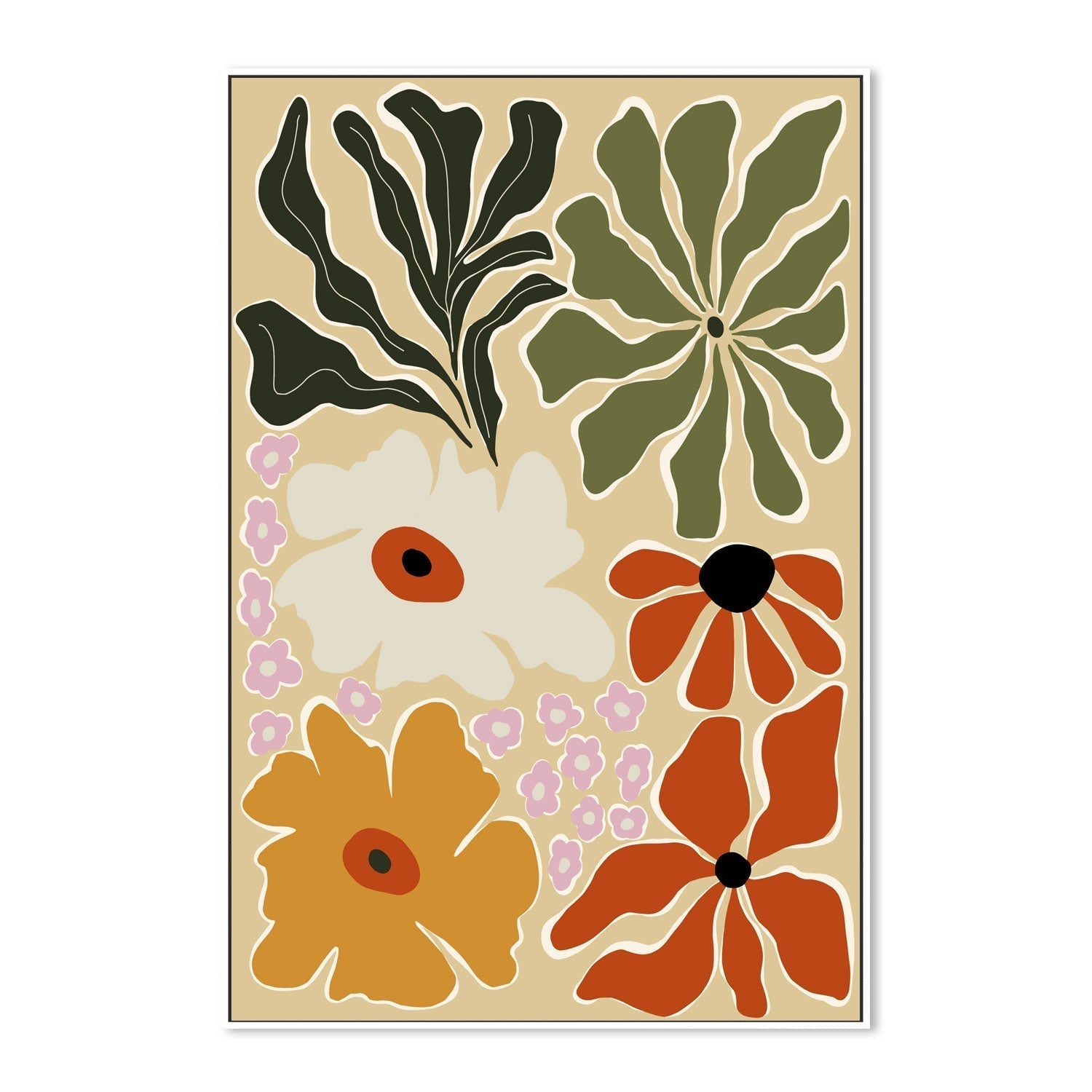 wall-art-print-canvas-poster-framed-Mid-century Bouquet , By Miho Art Studio , By Miho Art Studio-5