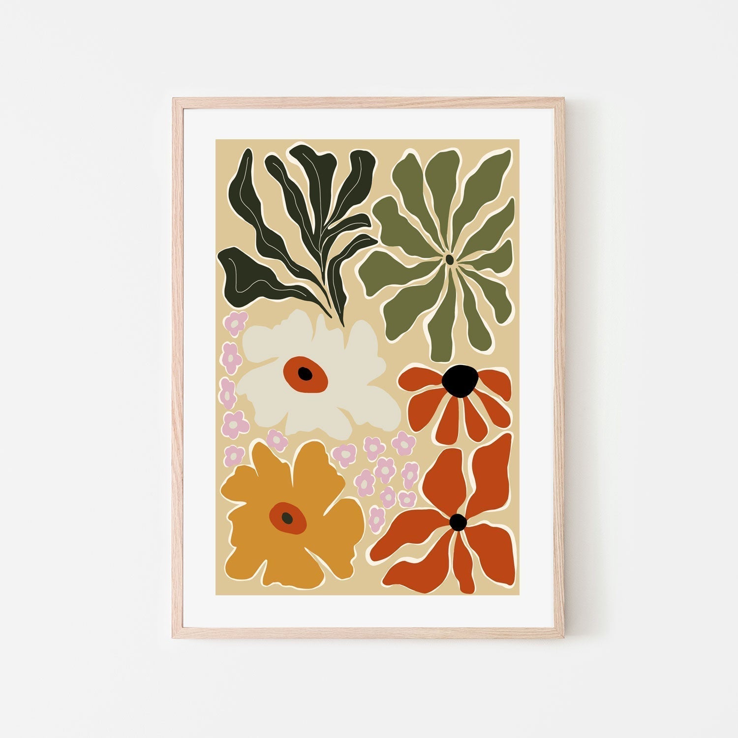 wall-art-print-canvas-poster-framed-Mid-century Bouquet , By Miho Art Studio , By Miho Art Studio-6