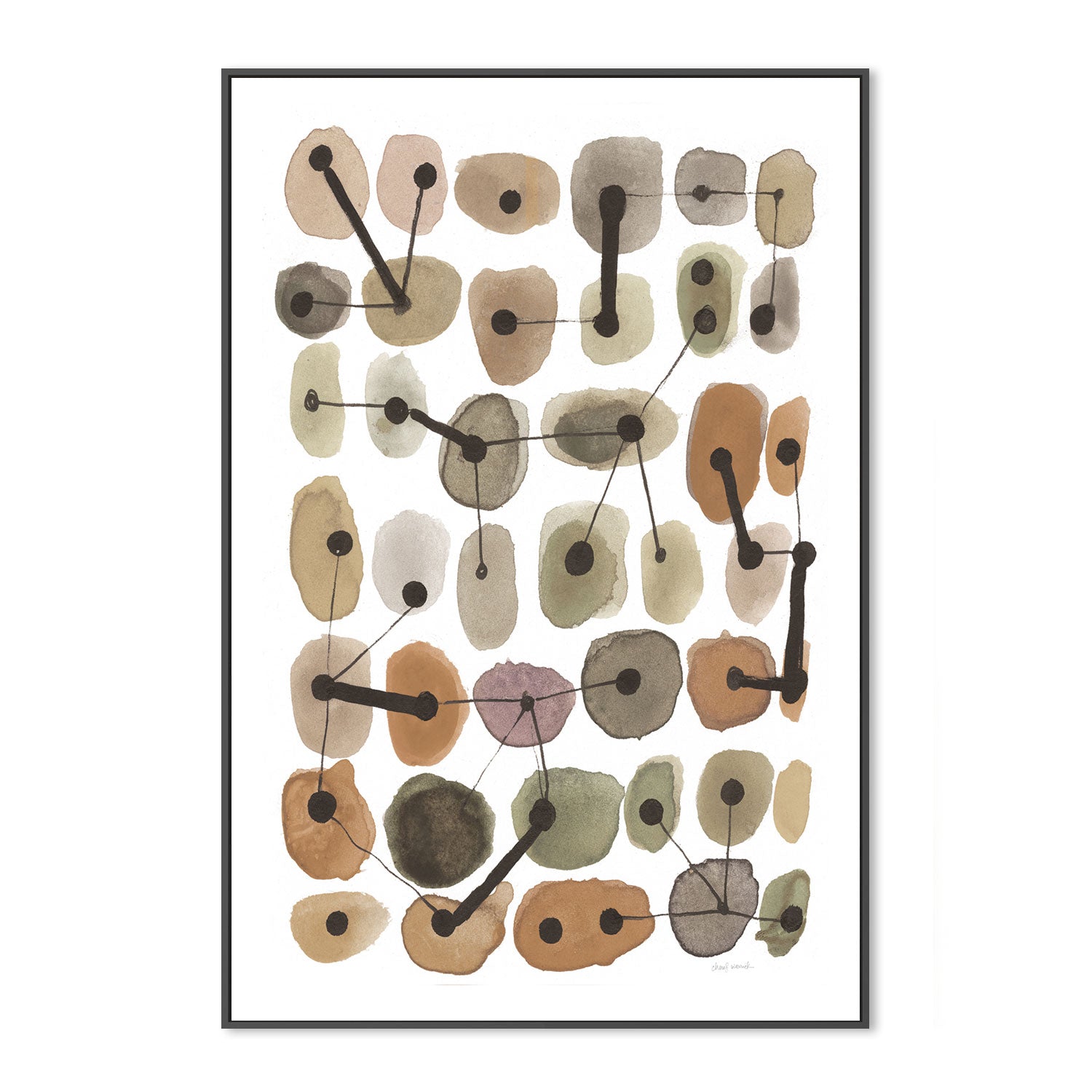 wall-art-print-canvas-poster-framed-Mid Century, Warm Neutral-GIOIA-WALL-ART