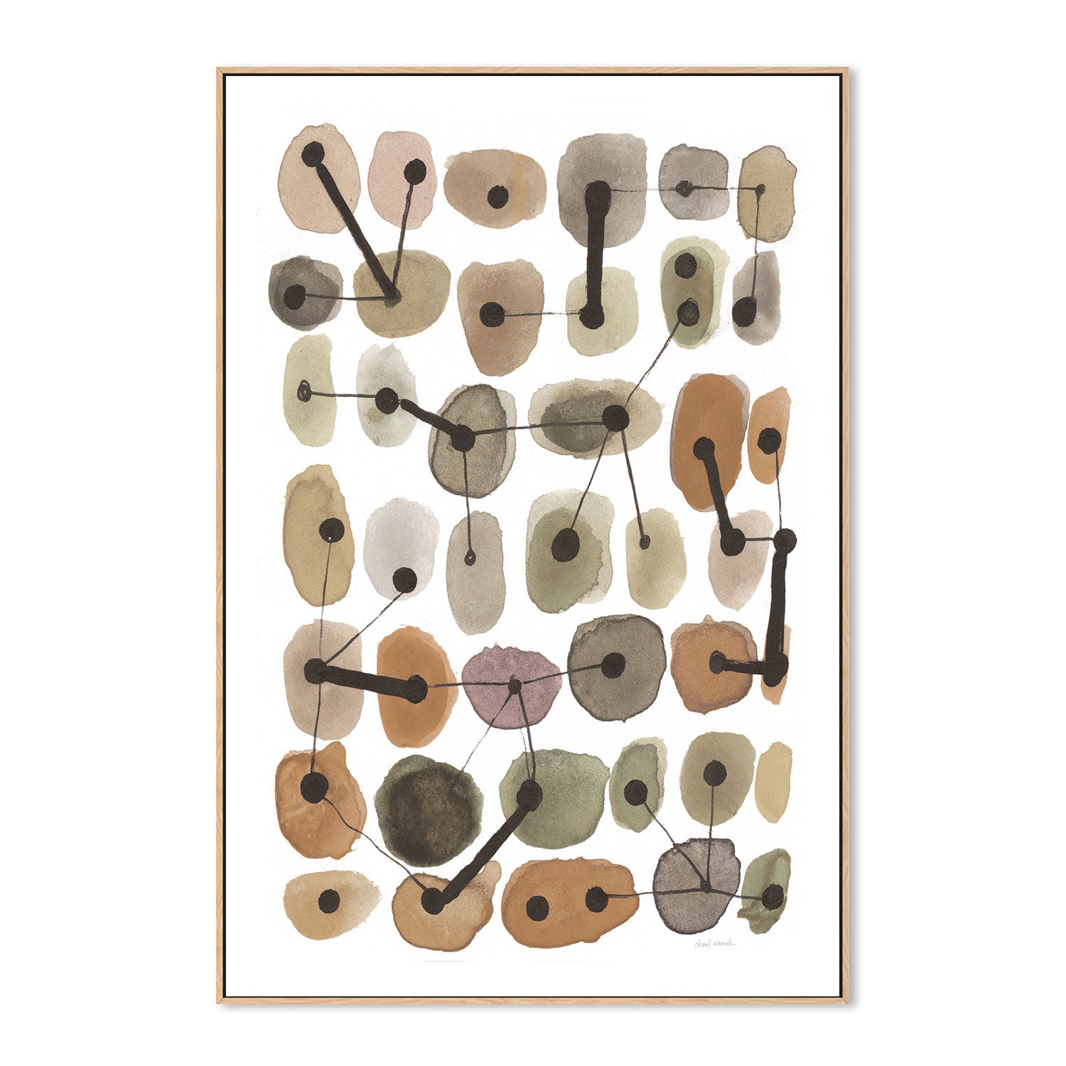 wall-art-print-canvas-poster-framed-Mid Century, Warm Neutral-GIOIA-WALL-ART
