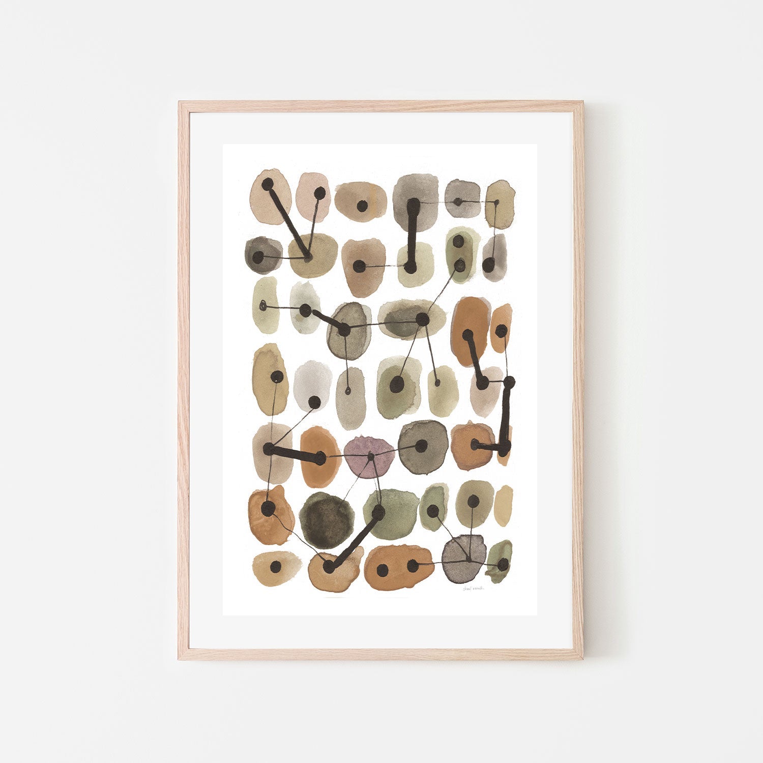 wall-art-print-canvas-poster-framed-Mid Century, Warm Neutral-GIOIA-WALL-ART