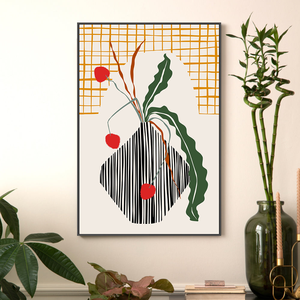 wall-art-print-canvas-poster-framed-Midcentury Ikebana Light-2