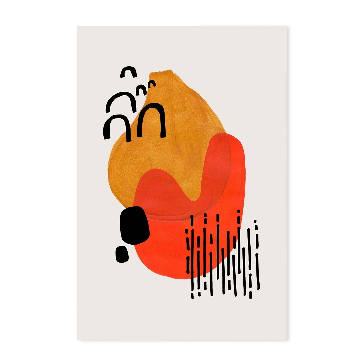 wall-art-print-canvas-poster-framed-Midcentury Kiss , By Ejaaz Haniff-GIOIA-WALL-ART