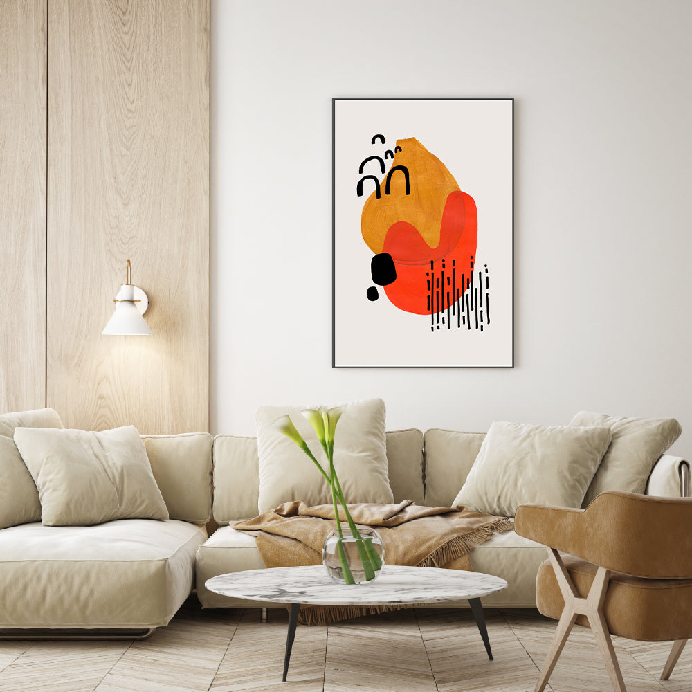 wall-art-print-canvas-poster-framed-Midcentury Kiss , By Ejaaz Haniff-GIOIA-WALL-ART