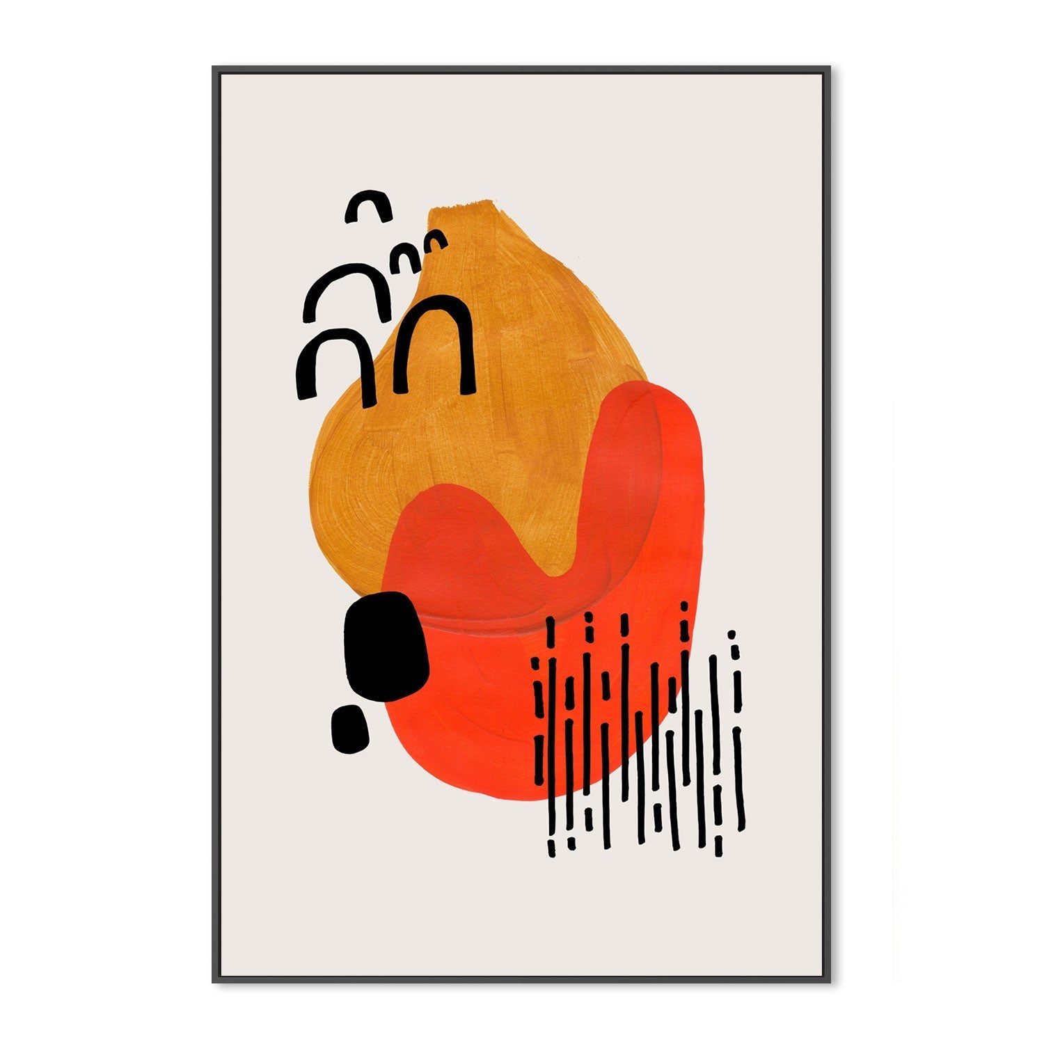 wall-art-print-canvas-poster-framed-Midcentury Kiss , By Ejaaz Haniff-GIOIA-WALL-ART