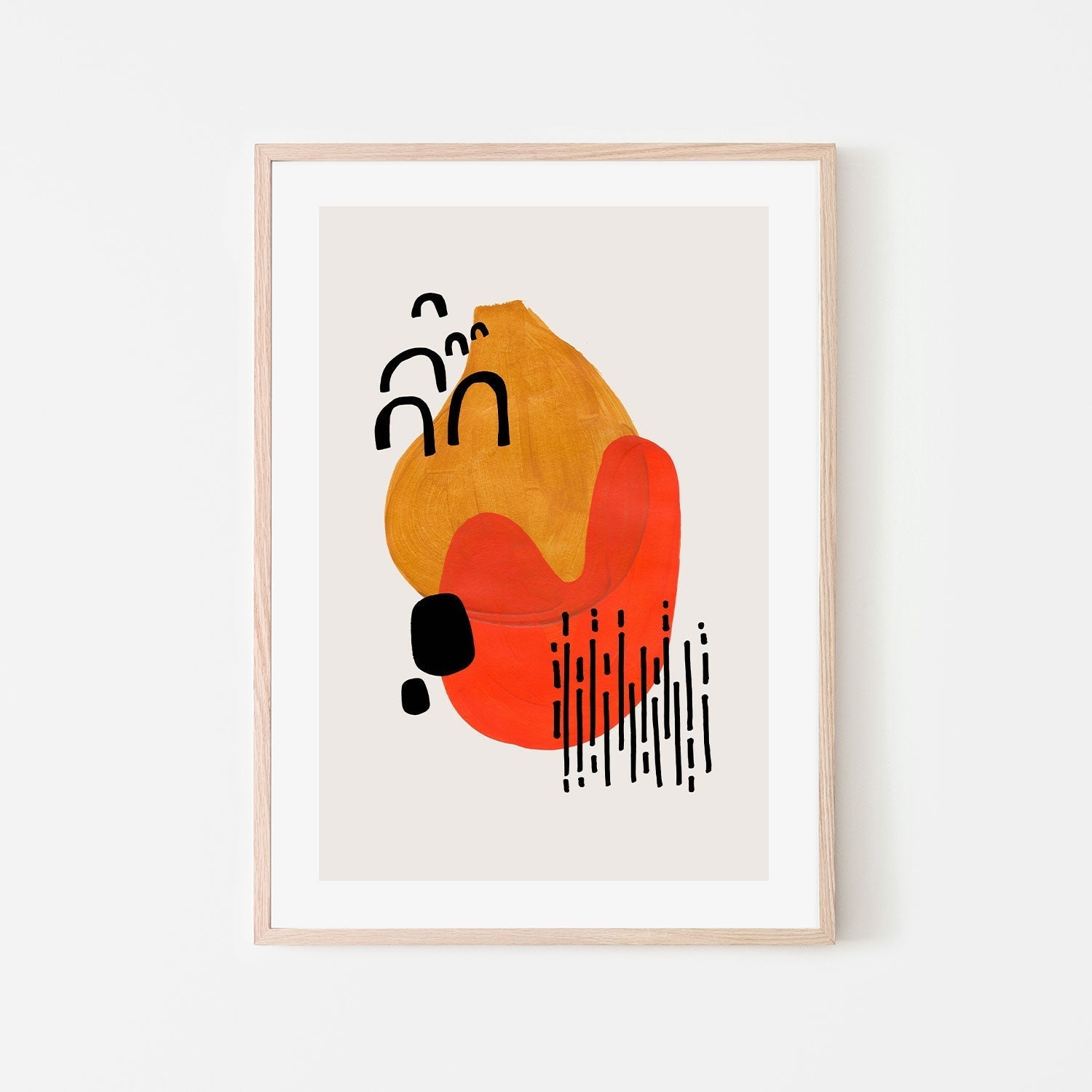 wall-art-print-canvas-poster-framed-Midcentury Kiss , By Ejaaz Haniff-GIOIA-WALL-ART