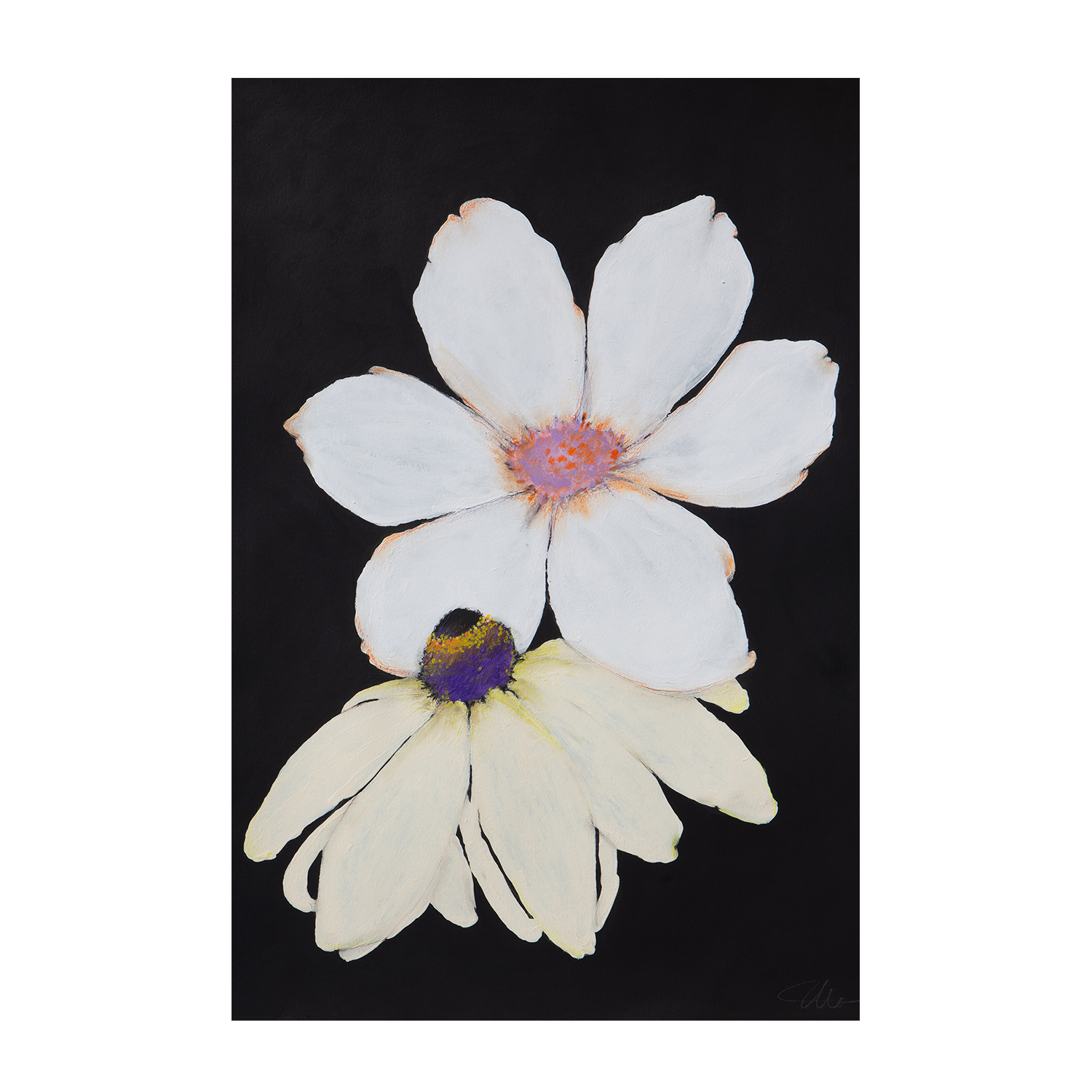 wall-art-print-canvas-poster-framed-Midnight Florals, Style A , By Filippoloco-1