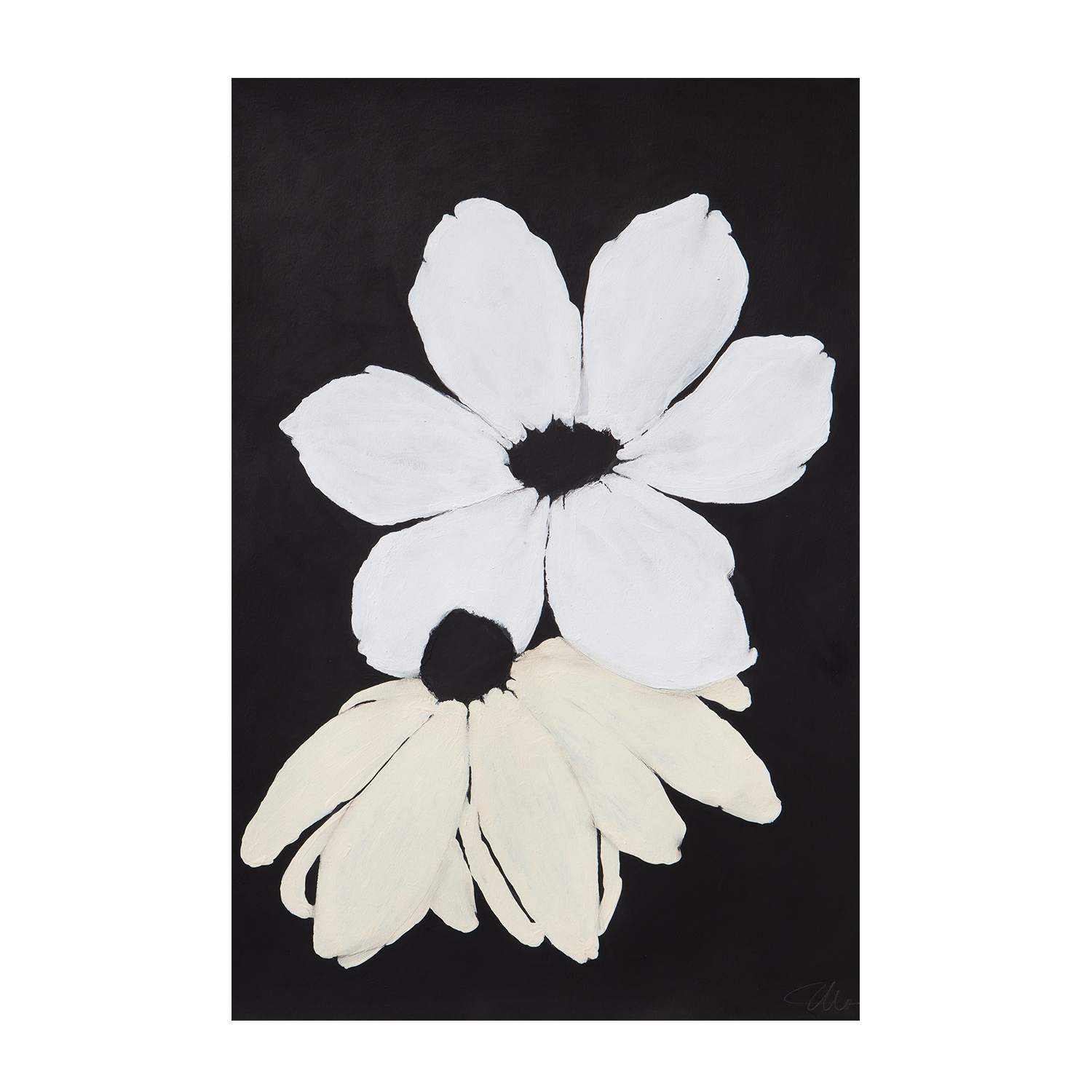 wall-art-print-canvas-poster-framed-Midnight Florals, Style C , By Filippoloco-1