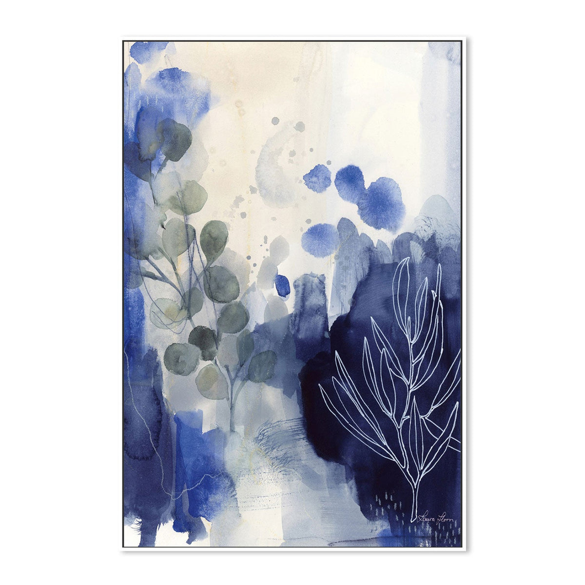 wall-art-print-canvas-poster-framed-Midnight Garden-by-Laura Horn-Gioia Wall Art