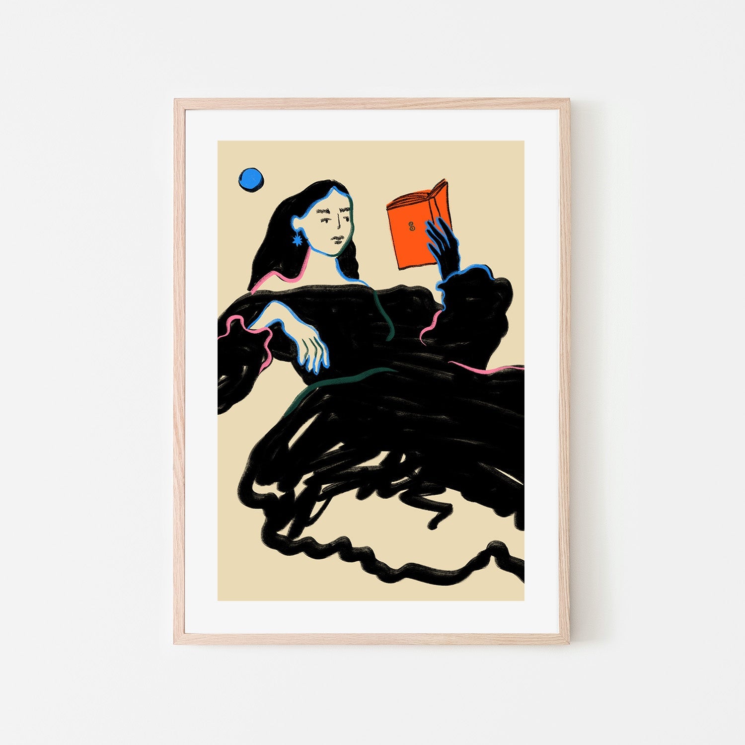 wall-art-print-canvas-poster-framed-Midnight Reading , By Sandra Poliakov-6