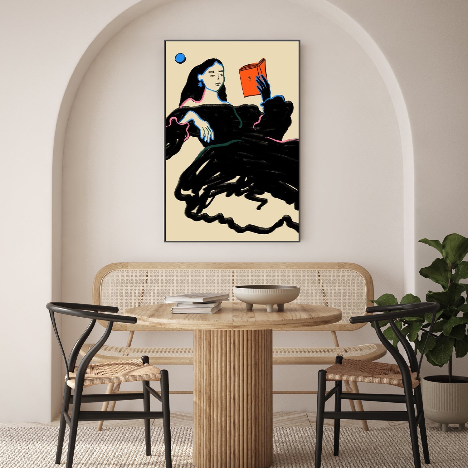 wall-art-print-canvas-poster-framed-Midnight Reading , By Sandra Poliakov-7