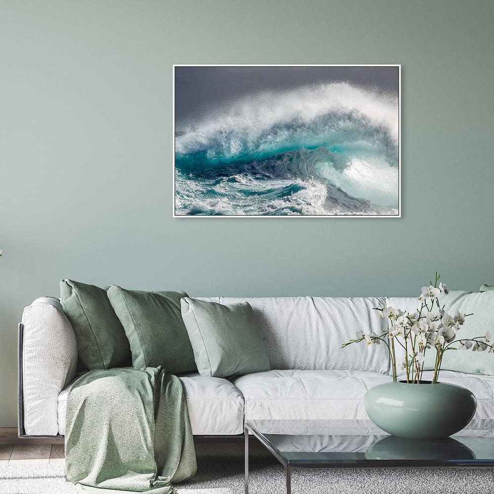 Mighty Water, by Michelle Degryse-Framed-Canvas-Print-Poster-Gioia Wall Art