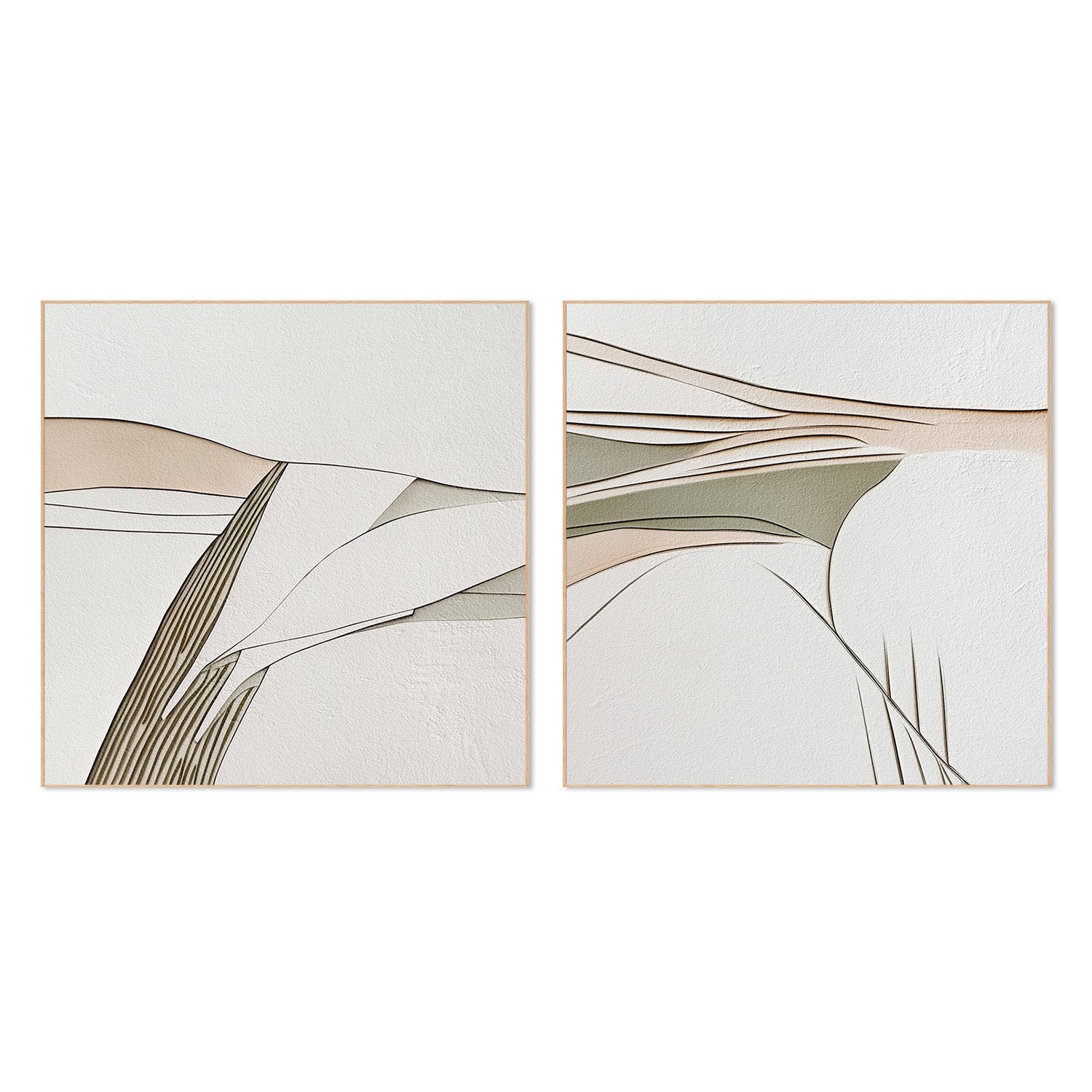 wall-art-print-canvas-poster-framed-Minimal Lines, Style A & B, Set Of 2 , By Alma-4