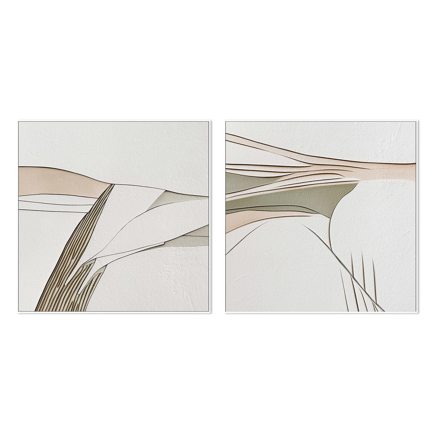 wall-art-print-canvas-poster-framed-Minimal Lines, Style A & B, Set Of 2 , By Alma-5