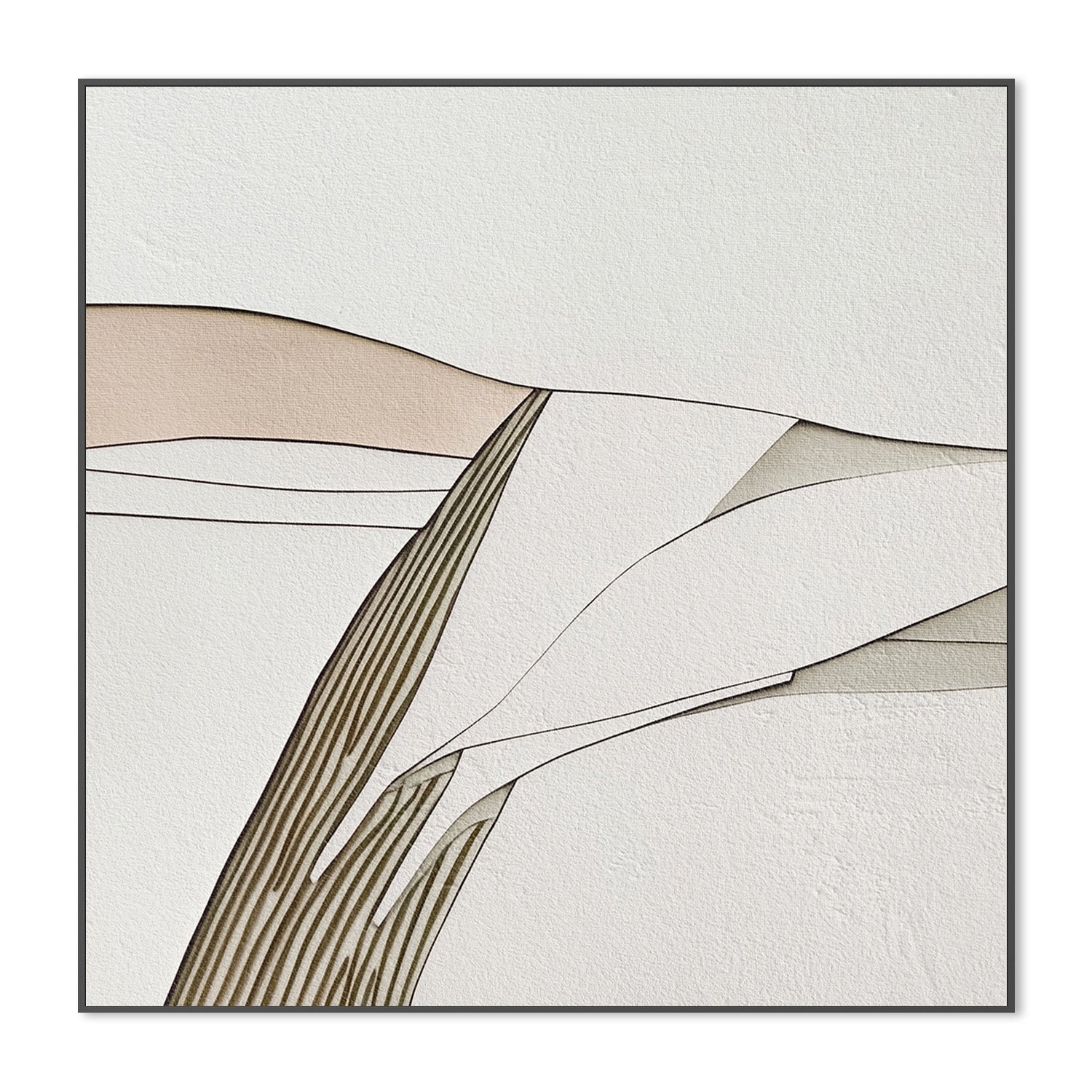 wall-art-print-canvas-poster-framed-Minimal Lines, Style A , By Alma-3