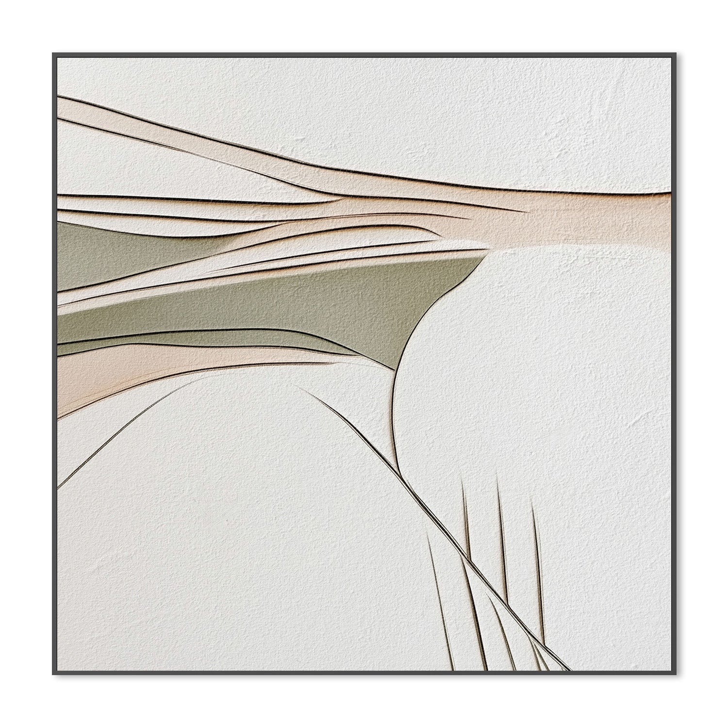 wall-art-print-canvas-poster-framed-Minimal Lines, Style C , By Alma-3
