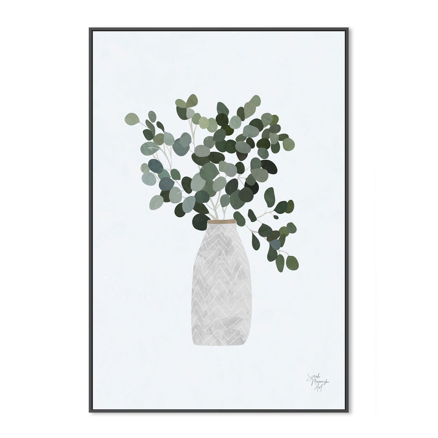 wall-art-print-canvas-poster-framed-Minimal Pot Plant , By Sarah Manovski-GIOIA-WALL-ART