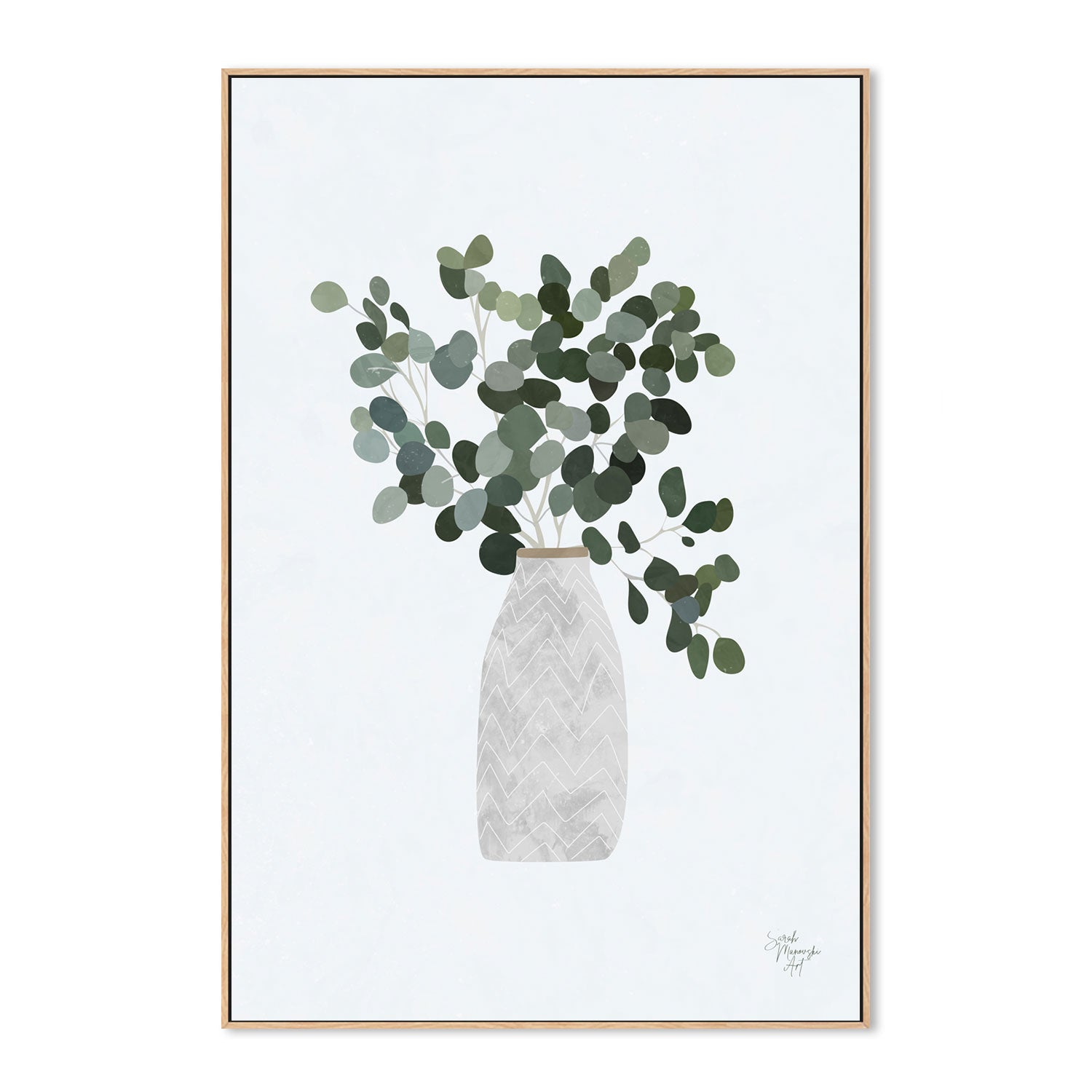 wall-art-print-canvas-poster-framed-Minimal Pot Plant , By Sarah Manovski-GIOIA-WALL-ART
