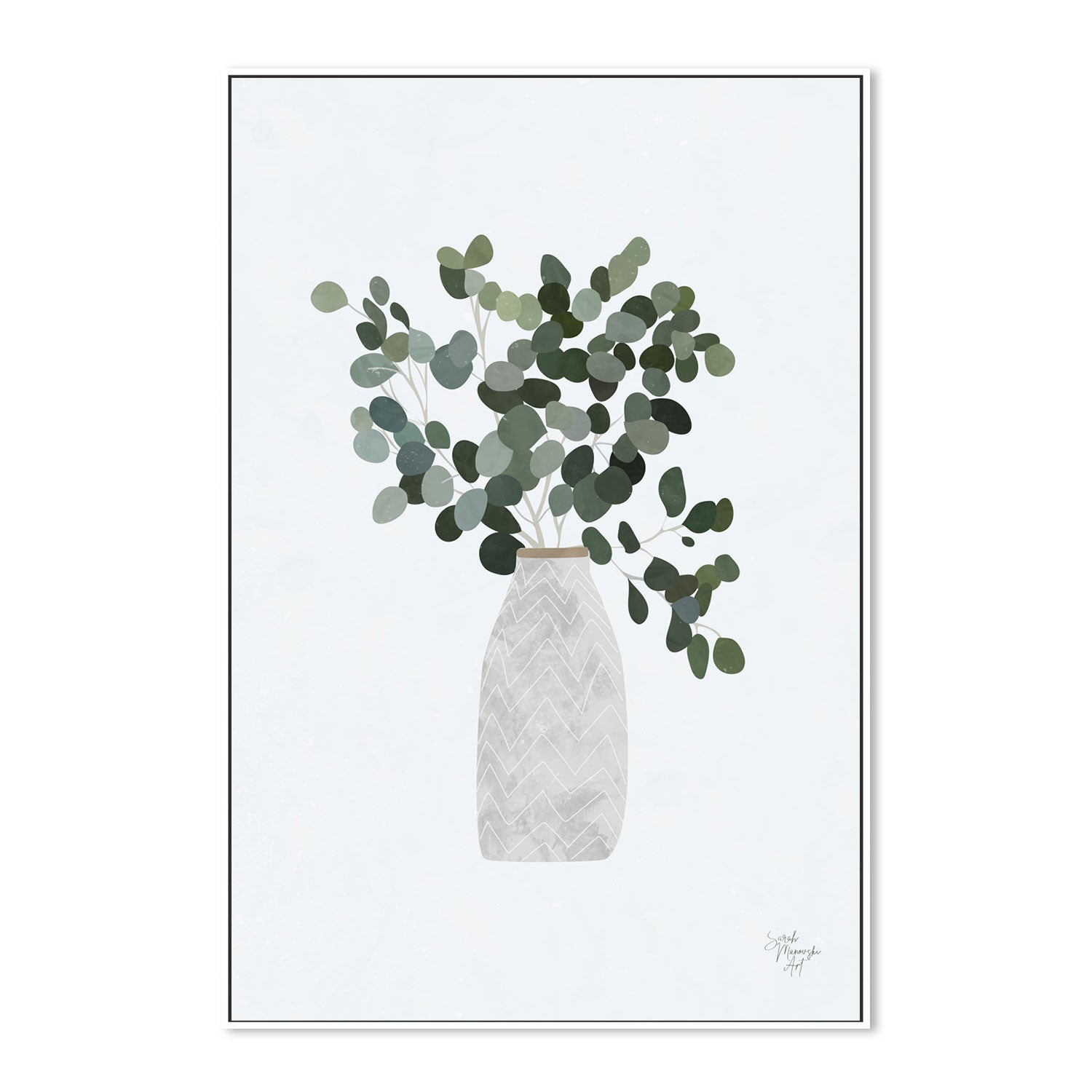 wall-art-print-canvas-poster-framed-Minimal Pot Plant , By Sarah Manovski-GIOIA-WALL-ART