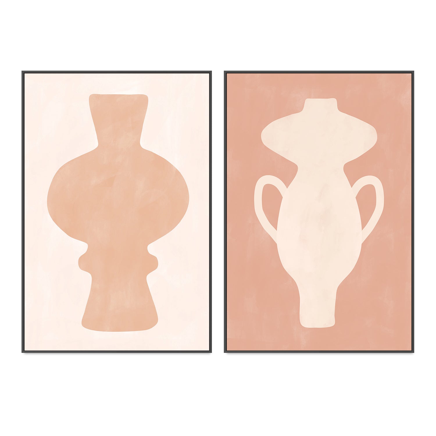 wall-art-print-canvas-poster-framed-Minimal Pottery, Set Of 2 , By Elena Ristova-GIOIA-WALL-ART