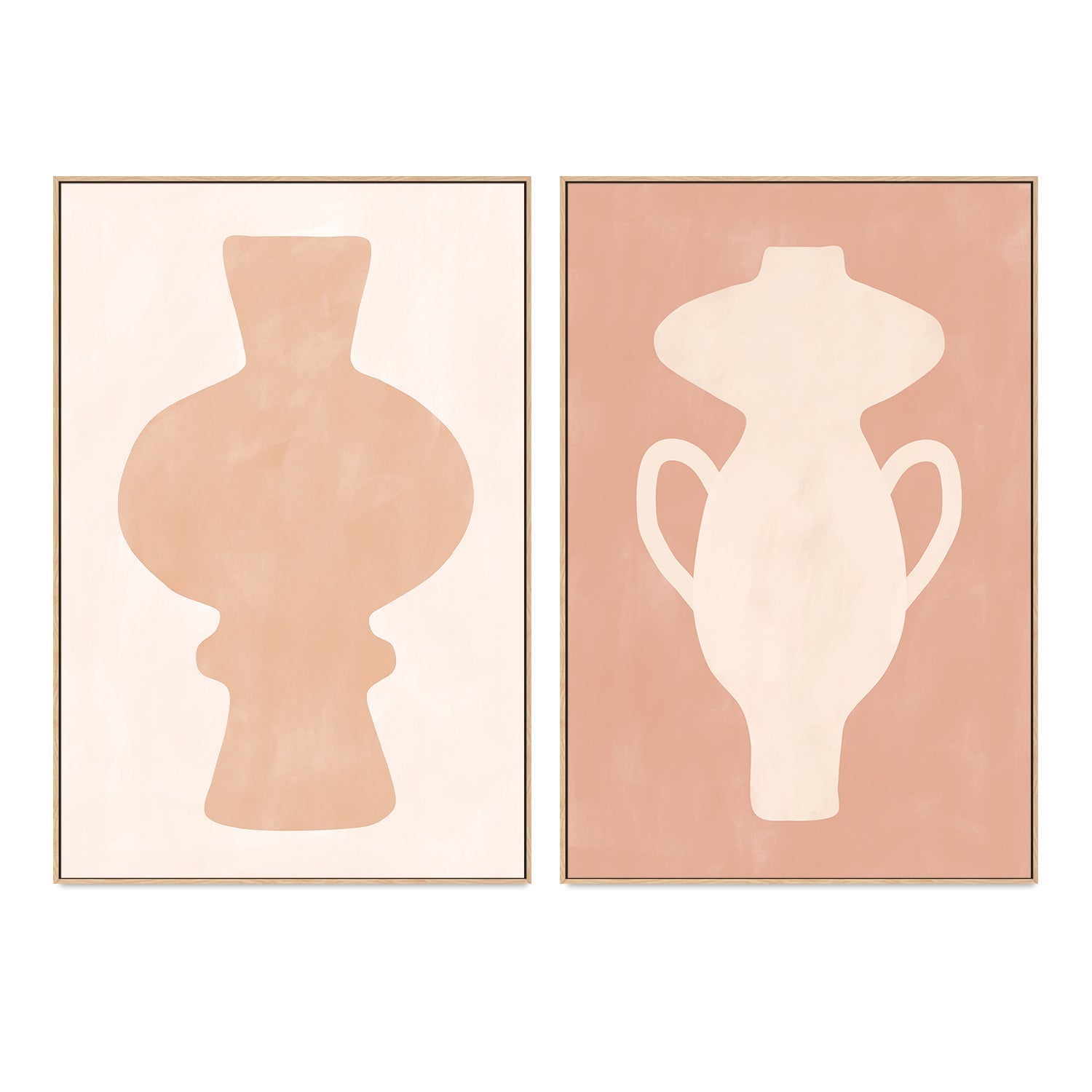 wall-art-print-canvas-poster-framed-Minimal Pottery, Set Of 2 , By Elena Ristova-GIOIA-WALL-ART