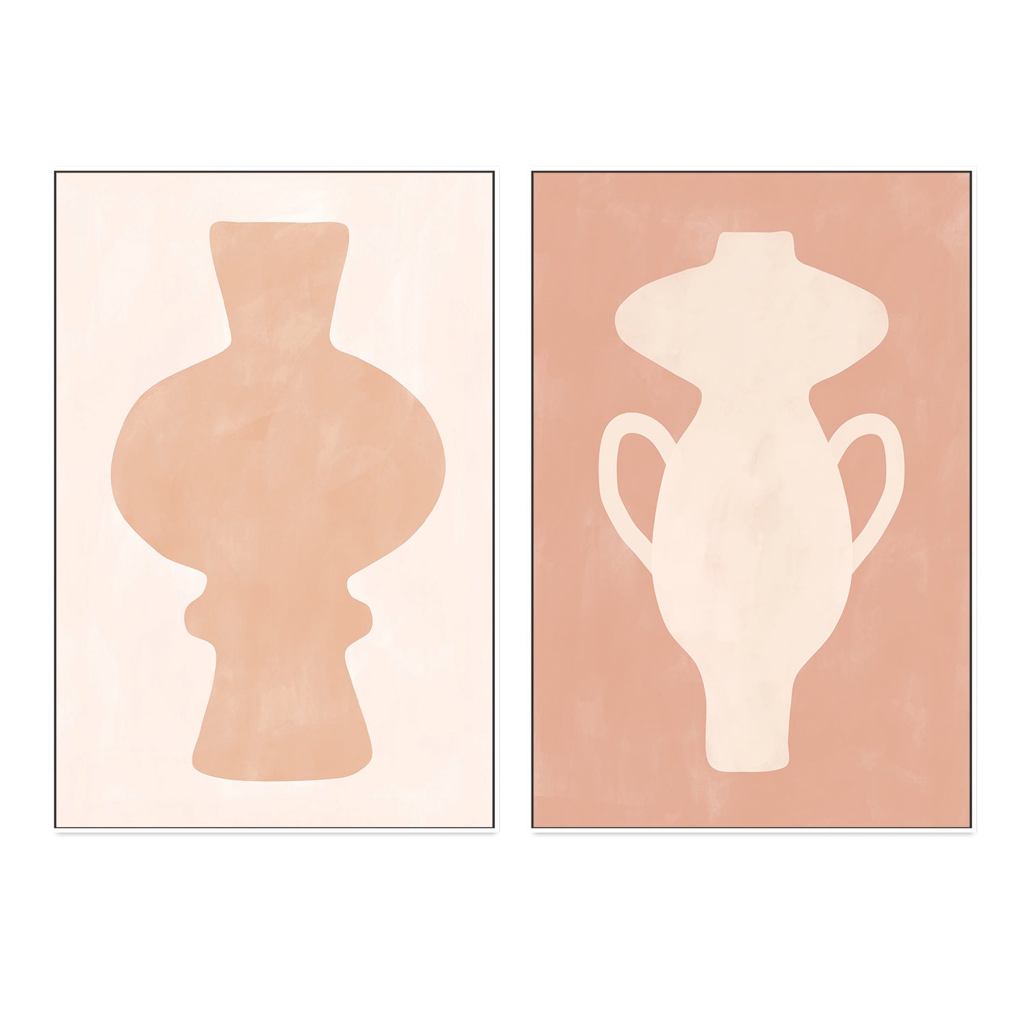 wall-art-print-canvas-poster-framed-Minimal Pottery, Set Of 2 , By Elena Ristova-GIOIA-WALL-ART